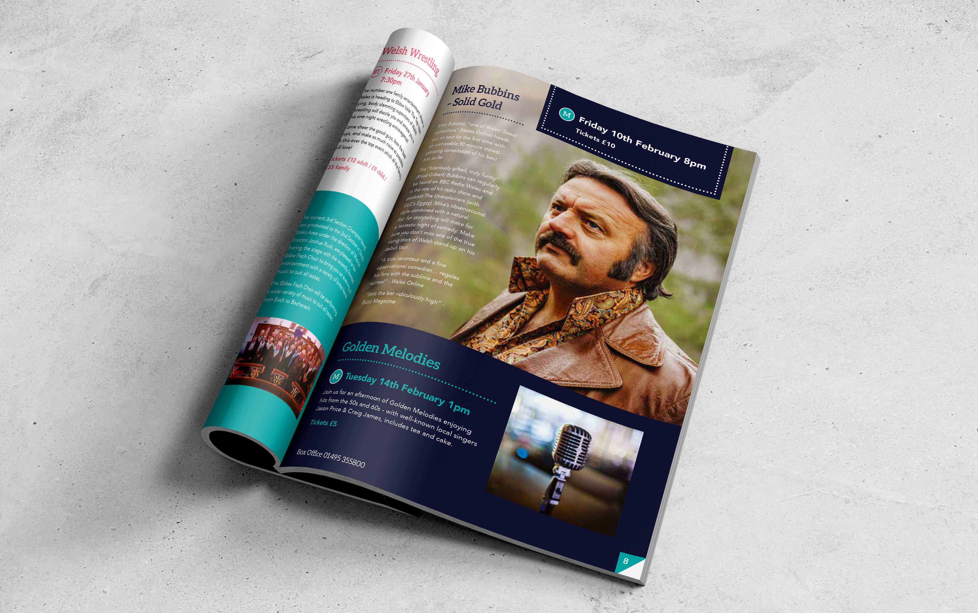 Aneurin Leisure Live Brochure Design