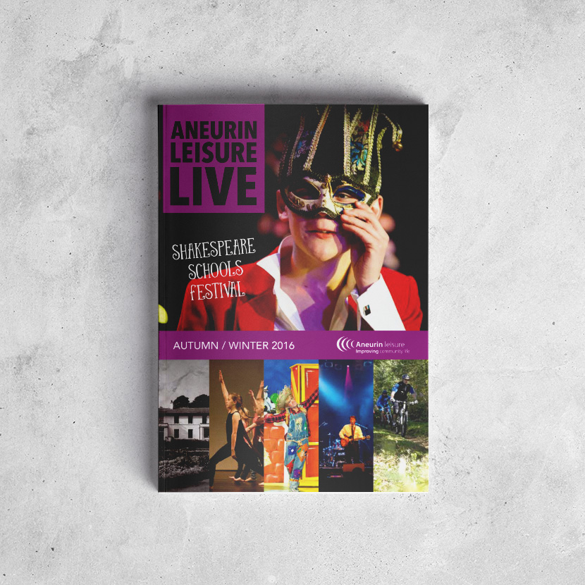 Aneurin Leisure Live Brochure Design