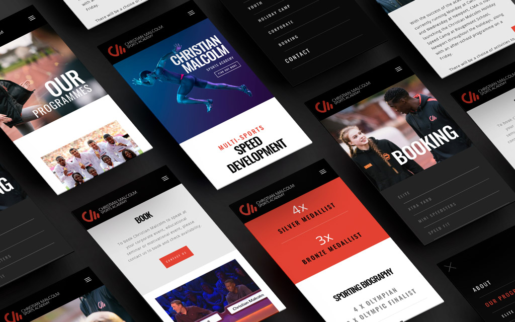 Christian Malcolm Sports Academy | Website Design | Dirty Little Serifs