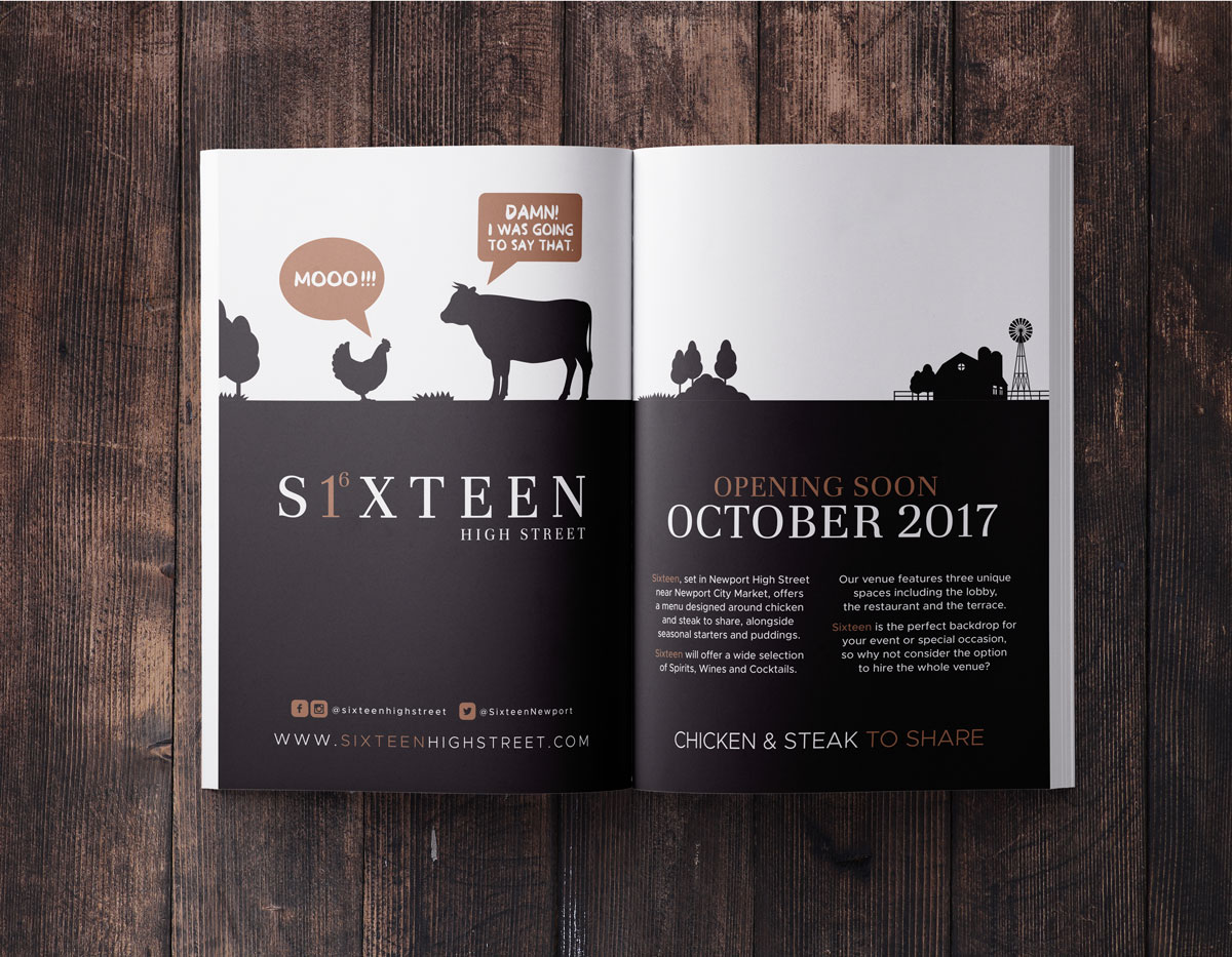 Sixteen High Street | Branding, Signage, Design for Print | Dirty Little Serifs