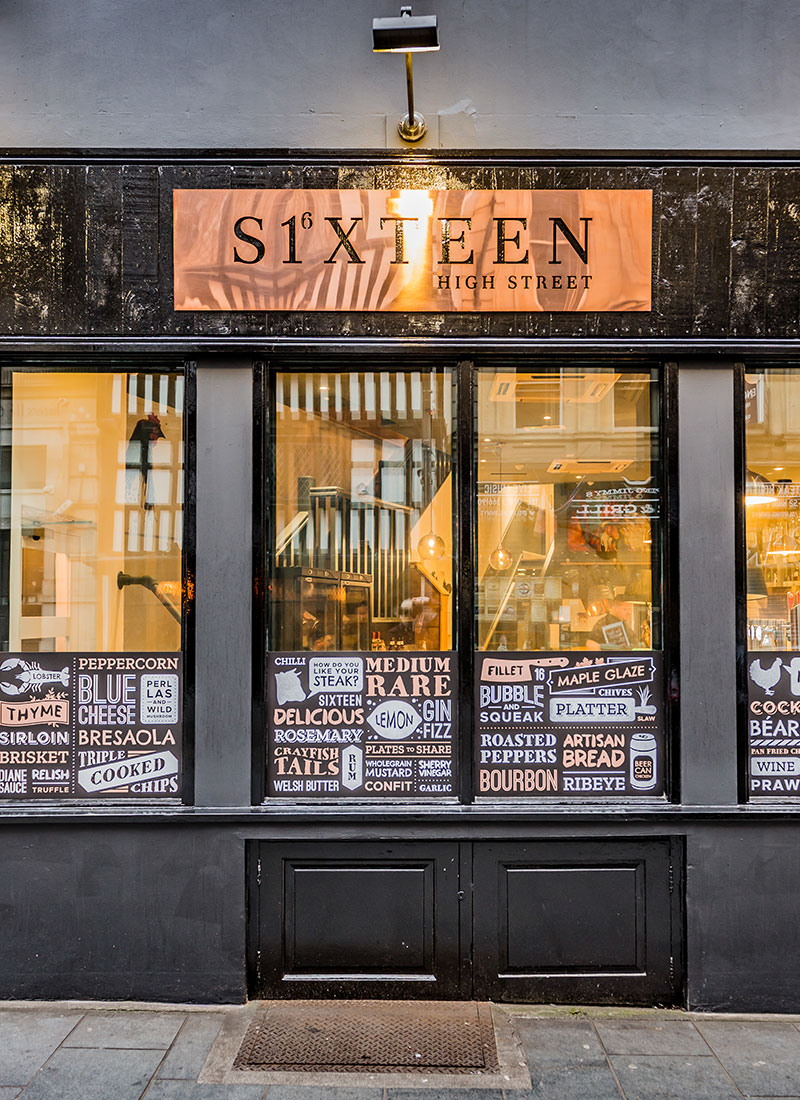 Sixteen High Street | Branding, Signage, Design for Print | Dirty Little Serifs