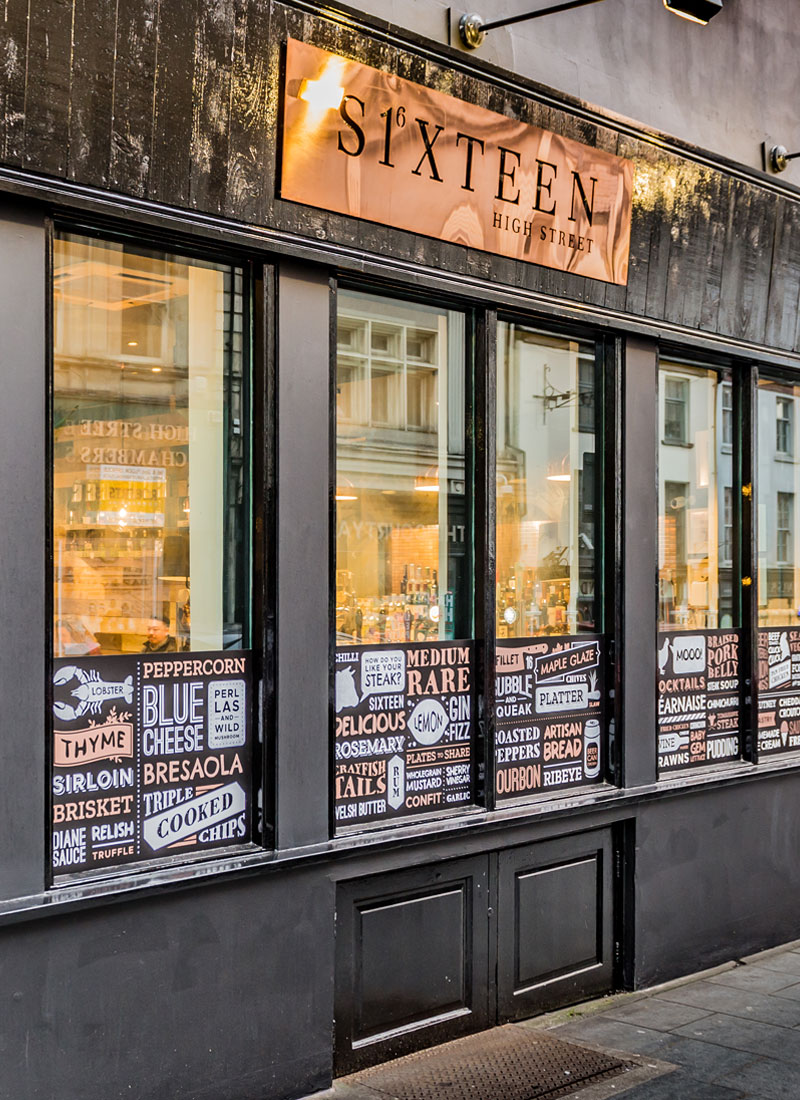 Sixteen High Street | Branding, Signage, Design for Print | Dirty Little Serifs